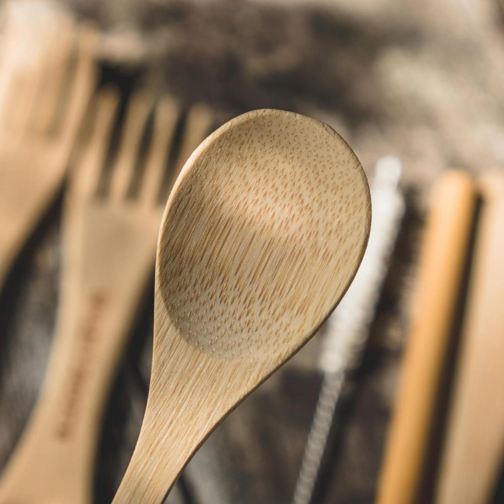 Wild Roots Natural Bamboo Cutlery Set - Khaki