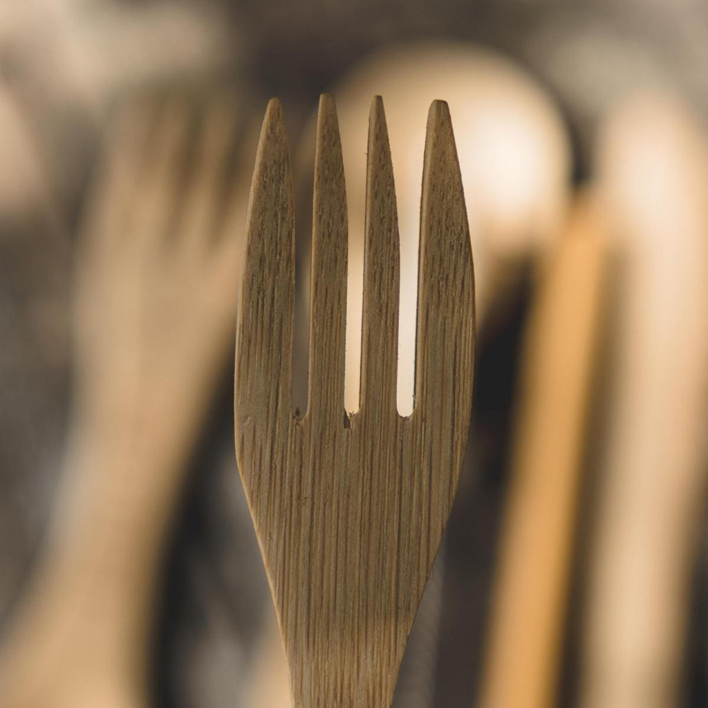 Wild Roots Natural Bamboo Cutlery Set - Khaki