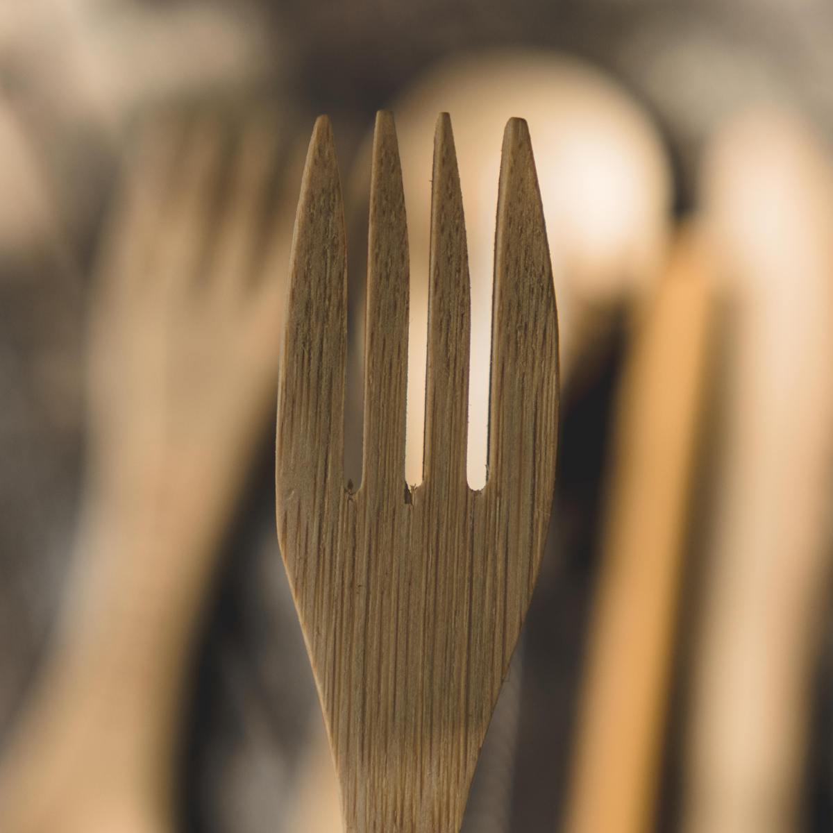 Wild Roots Natural Bamboo Cutlery Set - Khaki