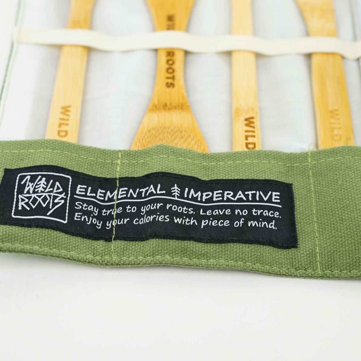 Wild Roots Natural Bamboo Cutlery Set - Khaki