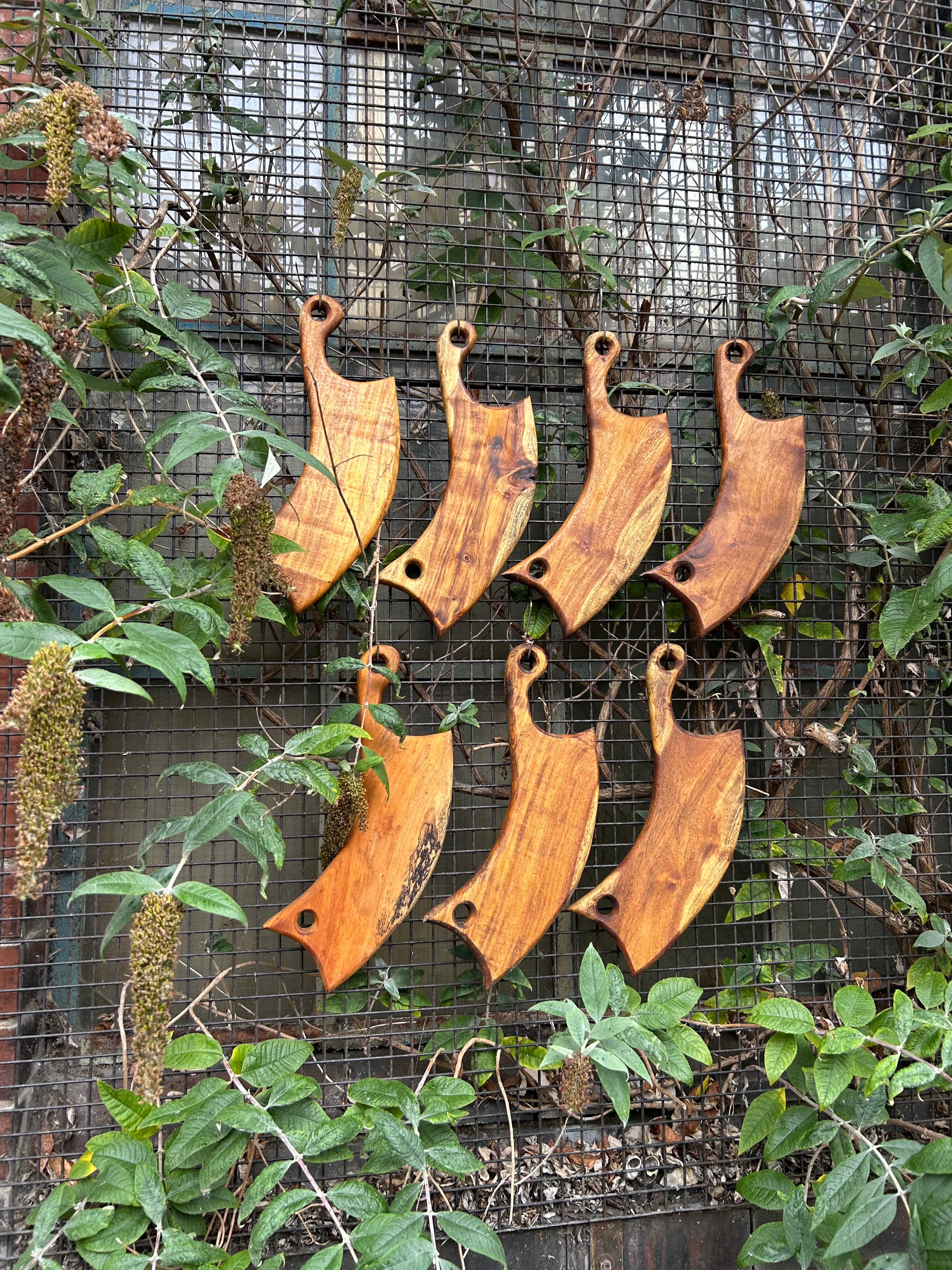 Wild Roots Swamp Teak "Sickle" Charcuterie Board