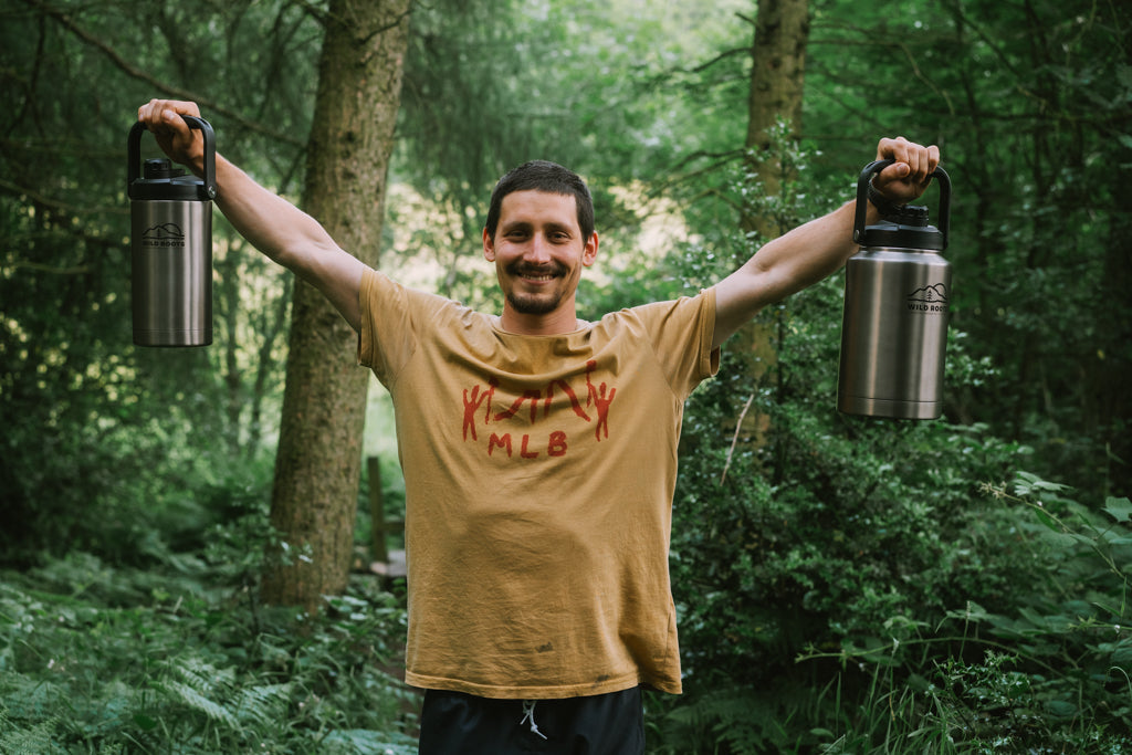 Wild Roots Big Jugs vacuum insulated flask with Handles 1.8L