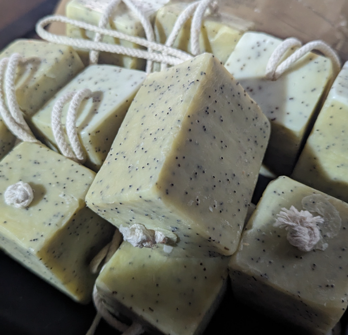 Wild Roots Poppy Exfoliator Soap Hand Made Soap